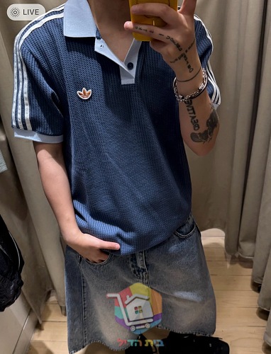 חולצת פולו adidas בסריגת ואפל 14