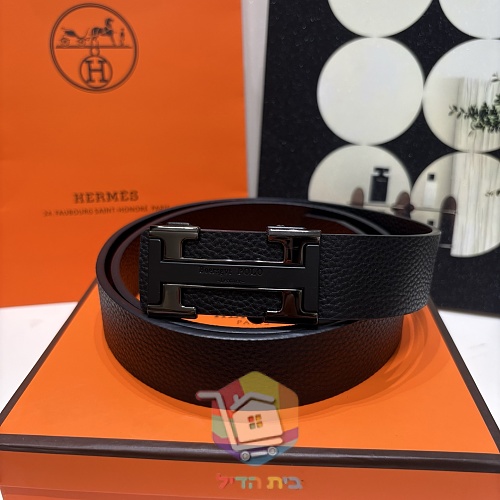 חגורת עור Hermes אבזם H 2