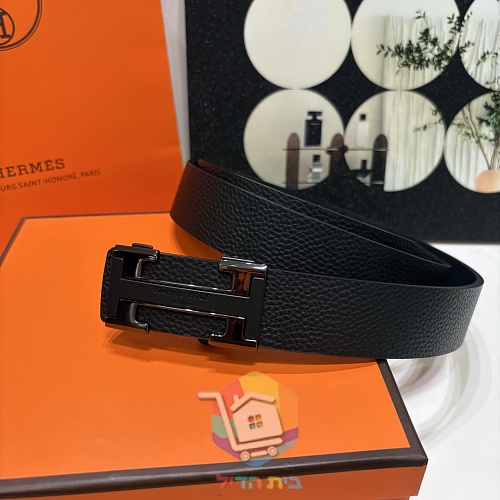 חגורת עור Hermes אבזם H 3
