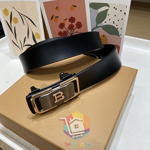 חגורת עור Burberry אבזם אוטומטי 3
