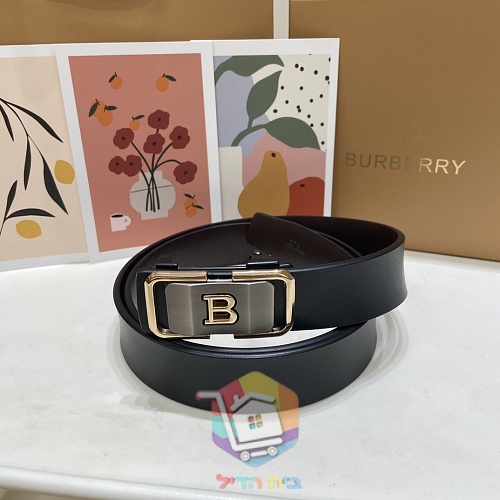 חגורת עור Burberry אבזם אוטומטי 11