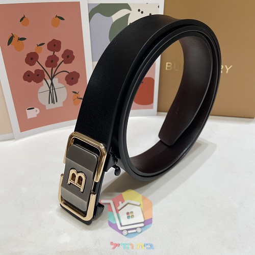 חגורת עור Burberry אבזם אוטומטי 12