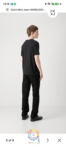 חולצת טי Calvin Klein Jeans שחורה 7