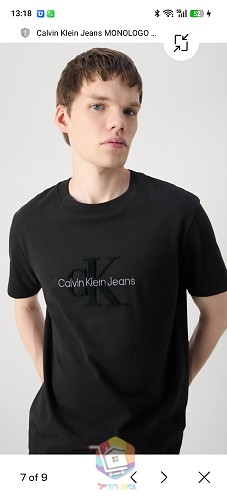 חולצת טי Calvin Klein Jeans שחורה 8
