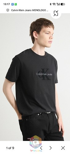 חולצת טי Calvin Klein Jeans שחורה 10