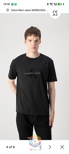 חולצת טי Calvin Klein Jeans שחורה 11