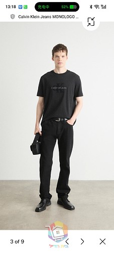 חולצת טי Calvin Klein Jeans שחורה 12