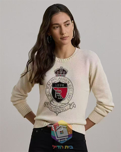 סוודר Ralph Lauren לנשים עם סמל רקום 5